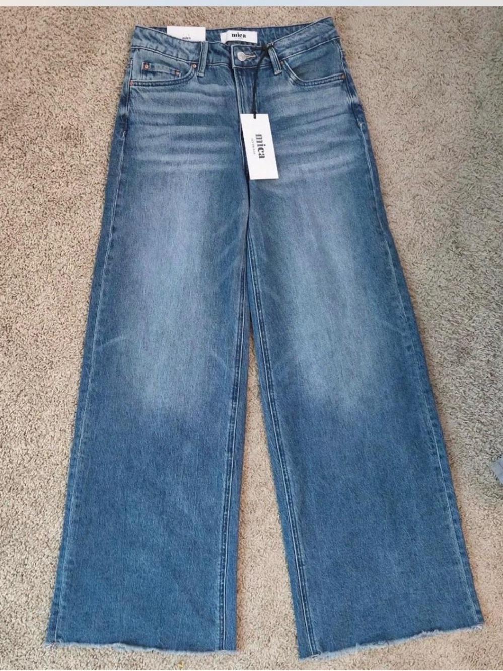 Mica Los Angeles Blue Wide Leg High-Rise Jeans